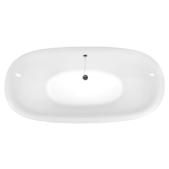 REGATA voľne stojaca vaňa 175x85x61cm, nohy chróm mat, čierna / biela 10251