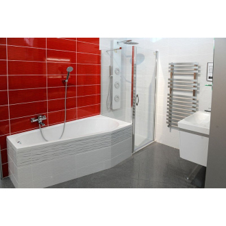 ONE sprchová zástena oddeľujúca vaňu a sprchovací kút, 800x800 mm, číre sklo GO3780