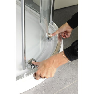 LUCIS LINE štvrťkruhová sprchová zástena, 900x900mm, R550, číre sklo DL2615