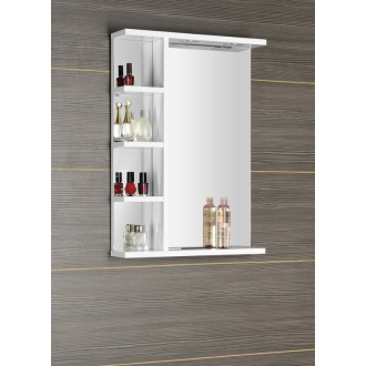 Aqualine KORIN zrkadlo s LED osvetlením a poličkami 50x70x12cm KO355