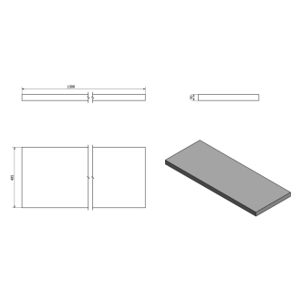 AVICE doska 130x50cm, old wood AV138