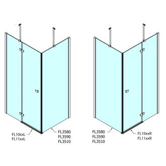 FORTIS LINE obdĺžnikový sprchovací kút 1500x900 mm, R variant FL1115RFL3590