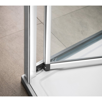 EASY LINE štvorcový sprchovací kút 800x800mm, skladacie dvere, L/P variant, číre sklo