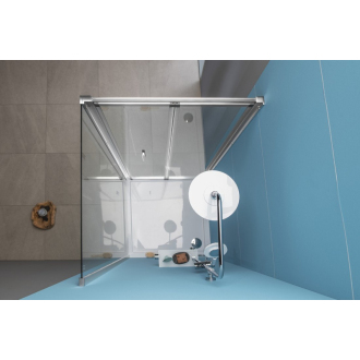 EASY LINE štvorcový sprchovací kút 800x800mm, skladacie dvere, L/P variant, číre sklo
