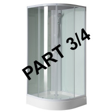 Aqualine AIGO dvere a pevné časti číre sklo, tesnenie, profily YB93-3