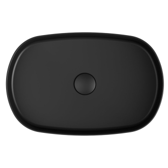 INFINITY OVAL keramické umývadlo na dosku, 55x36 cm, čierna mat 10NF65055-2N
