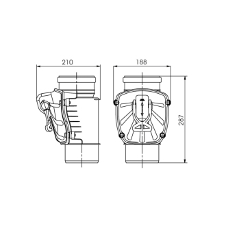 KARMAT Spätná klapka DN110, zvislá ZB110 Pion