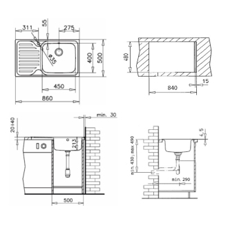 TEKA Classic Max Nerezový drez 1B1D 86 L+EM56440T 11119201
