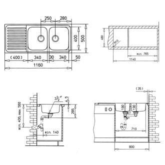 TEKA CLASSIC Nerezový drez 2B 1D CN 10119023