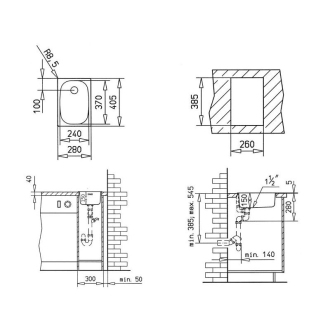 TEKA Universal Nerezový drez E 280x405 (EM36440T) 10132001