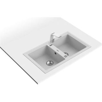 TEKA STONE 90 B-TG 2B granitový drez biela 115260005