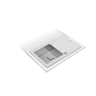TEKA DIAMOND Nerezový drez 1B 1D 86 biely 115100012