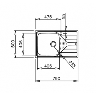 TEKA UNIVERSE Nerezový drez 1B 1D MAX(EA56440T) 115110020