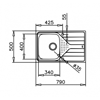 TEKA UNIVERSE Nerezový drez 1B 1D (EA56440T) 115110015