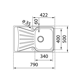 TEKA STARBRIGHT Nerezový drez 1B 1D (A01017) 115120038