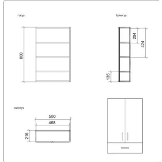 KERAMIA PRE závesná skrinka 50x80 PROH50