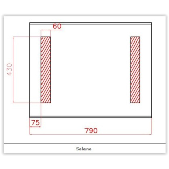 SELENE - zrkadlo s osvetlením 790 x 620 mm (š xv) OLNZSEL