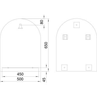 ORMES - zrkadlo s osvetlením 500 x 650 mm (š xv) OLNZORM