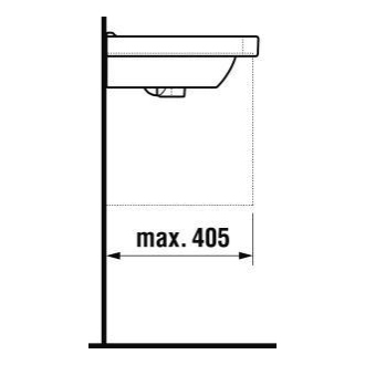 JIKA Cubito H8104220001041 Umývadlo s otvorom pre batériu 55cm, biela