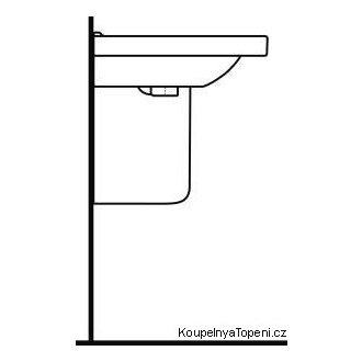JIKA Cubito H8104240001041 Umývadlo s otvorom pre batériu 65cm, biela