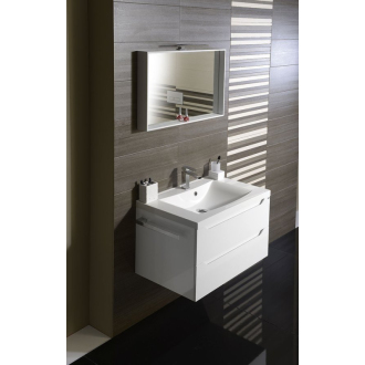 WAVE umývadlová skrinka 79,7x45x47,8cm, biela/dub strieborný (WA082) WA080-3011