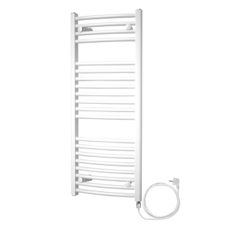 Mereo Vykurovací rebrík oblý 450x1850 mm, biely, elektrický MT34E