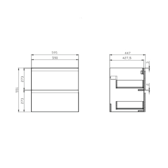 Cersanit MODUO Skrinka pod dosku 60, biela K116-021