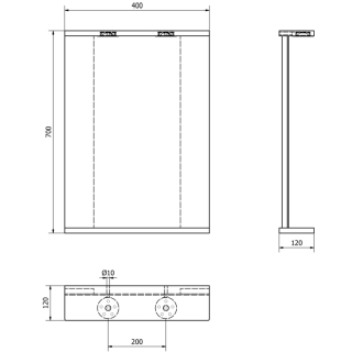 Aqualine KORIN zrkadlo s LED osvetlením 40x70x12cm KO345