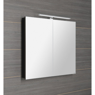 GRETA galerka s LED osvetlením, 81x70x14cm, čierna mat GT085-0035