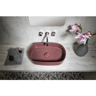INFINITY OVAL keramické umývadlo na dosku, 55x36 cm, maroon red 10NF65055-2R
