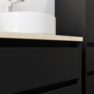 Mereo Opto kúpeľňová skrinka, spodná, biela/dub, 2 zásuvky, 810x580x458 mm CN931S
