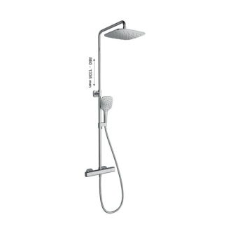 Ravak TD F 091.20 Sprchový stĺp s termostat. bat. a setom, black X070160
