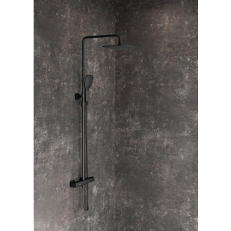 Ravak TD F 091.20 Sprchový stĺp s termostat. bat. a setom, black X070160