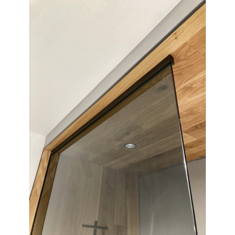 ARCHITEX LINE sada na uchytenie skla, podlaha-stena-strop, max. š. 1600 mm, čierna mat
