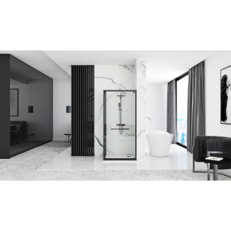 REA Space In sprchovací kout 80x100 - čierna REA-K8882