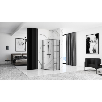 REA Hex sprchovací kút 90x90 - čierna REA-K8979
