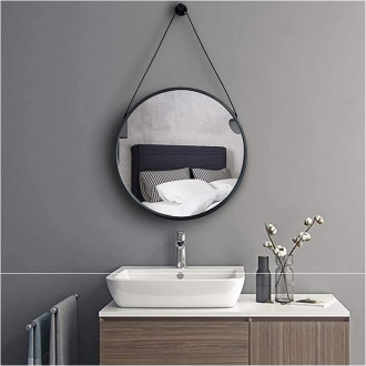 REA Zrkadlo okrúhle na popruhu 65cm HOM-08999