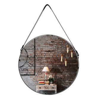REA Zrkadlo okrúhle na popruhu 65cm HOM-08999