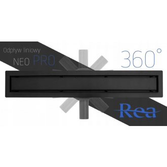 Rea Neo Pro 2v1 lineárny odtok, čierna REA-G0999