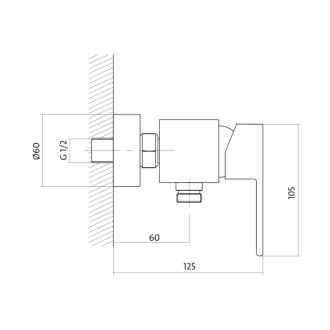 Cersanit ELIO sprchová batéria chróm S951-032