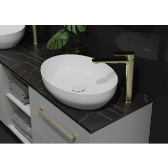 Cersanit Larga umývadlo na dosku elipsa biela mat 50x38 K677-017