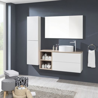 Mereo Aira desk kúpeľňová skrinka, spodná, regálová, biela, 400x530x460 mm CN715S