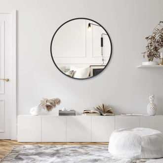 REA Zrkadlo 60cm čierna HOM-09807