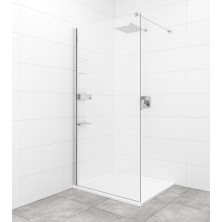 SAT Walk-in sprchová zástena 77x200 profil, dekor.sklo, doplnky SATBWI80MRPRDOPL