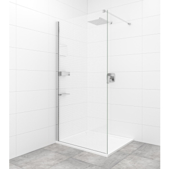 SAT Walk-in sprchová zástena 77x200 profil, dekor.sklo, doplnky SATBWI80MRPRDOPL