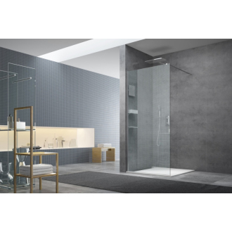 SAT Walk-in sprchová zástena 77x200 profil, dekor.sklo, doplnky SATBWI80MRPRDOPL