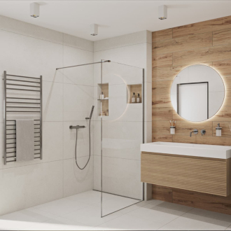 SAT Walk-in sprchová zástena 77x200 profil, číre sklo SATBWI80PRGM