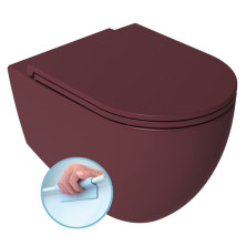 INFINITY závesná WC misa, Rimless, 36,5x53cm, maroon red 10NF02001-2R