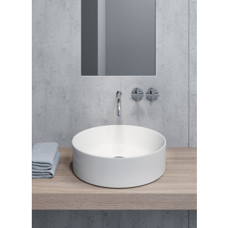 KUBE X keramické umývadlo na dosku priemer 45 cm, biela ExtraGlaze 942711