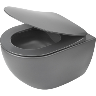 Deante PEONIA CDEDDZPW Závesné WC rimless vrátane sedátka, antracit